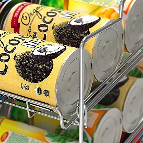 Deco Brothers Stackable Can Rack Organizer Holds Up to 36 Cans, Chrome - Image 6