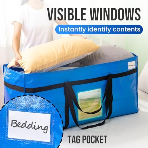 TAILI 1 Pack 69 Gallon Extra Large Storage Bags with Visible Window,Blue - Image 5