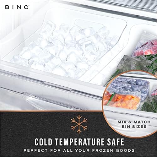 BINO | Plastic Storage Bins, Small - 2 Pack, Clear | THE SOHO COLLECTION | Pantry Organizers and Storage Containers Fridge Organizer Bins Kitchen Cabinet Organizer Medicine Cabinet Bin - Image 6