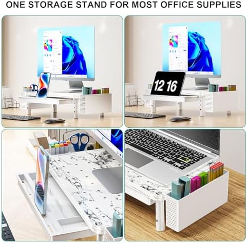 WALI Computer Monitor Stand with Storage and Pen Holder - Image 3