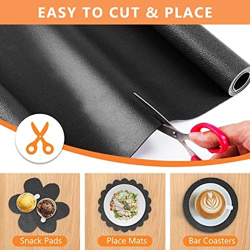 WochiTV Shelf Liner for Cabinets, Drawer Non Adhesive Non Slip Foam Mat for Kitchen, Pantry, Bathroom, Cupboard, Garage, Closet, Shelves, Drawer, Tool Box, Black 23.6 x 236 inches - Image 5