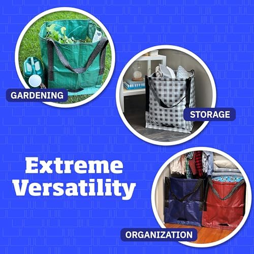 DURASACK Heavy Duty Storage Tote Bag 22-Gallon, Green Single (Pack of 10) - Image 2