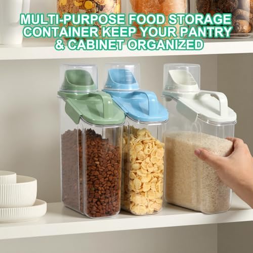 TBMax 2 Pack Rice Container Cereal Storage Container 3.2 Quarts, Kitchen Pantry Dry Food Storage Holder with Easy-Pouring Spout & Handy Cup, Small Pet Dog Cat Food Dispenser for Daily Feeding - Image 6