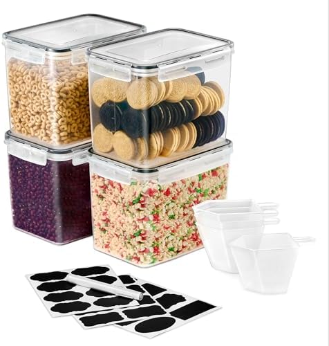 Sorbus Air Tight Pantry Storage Containers, with Lids (4 Pack) by Sorbus