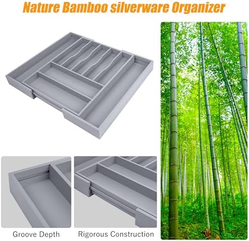 Kitchen Silverware Drawer Organizer and Storage Cabinet Utensil Rack Bathroom Counter Vanity Extra Large Big Cooking Drawer Organizers Countertop Pantry Storage Cabinet Best Kitchen Must Haves 2025 - Image 5