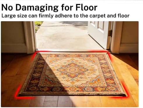 Reusable Rug Tape Grippers,Carpet Tape No Damaging for Hardwood Floors 16Pc - Image 6
