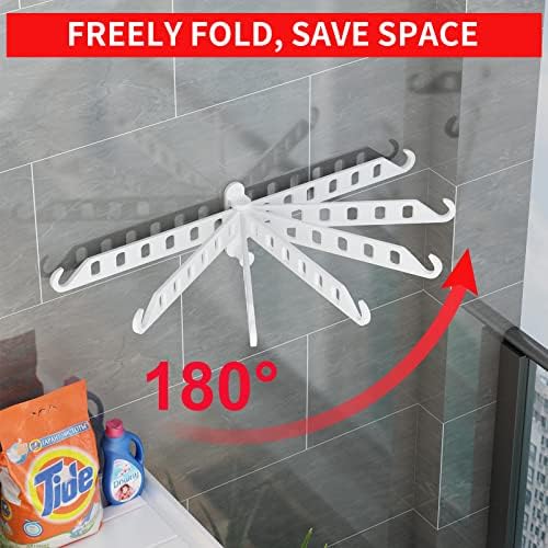 JOOM Clothes Drying Rack Wall Mounted, 13-Inch Foldable Arm, White 2 Pack - Image 5