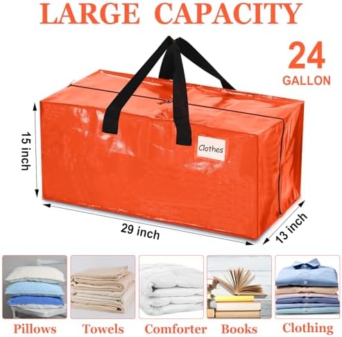 4 Pcs 24 Gallon Extra Large Moving Bags Heavy Duty Storage Bag - Image 3