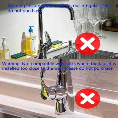 Silicone Sink Mat Splash Guard-17" x 6'' Sink Splash Guard,Kitchen Sink Accessories fit for Countertop, Bathroom,Farmhouse,RV by EBIGIC (Off-white) - Image 6