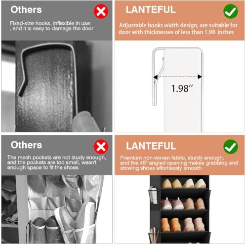 LANTEFUL Over the Door Shoe Organizer, Hanging Shoe Rack for Closet, Black - Image 6