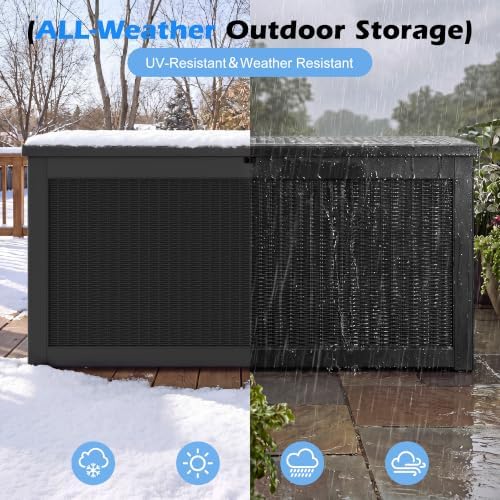 Outdoor Storage Box Waterproof, 320 Gallon Deck Box for Patio Storage - Image 4