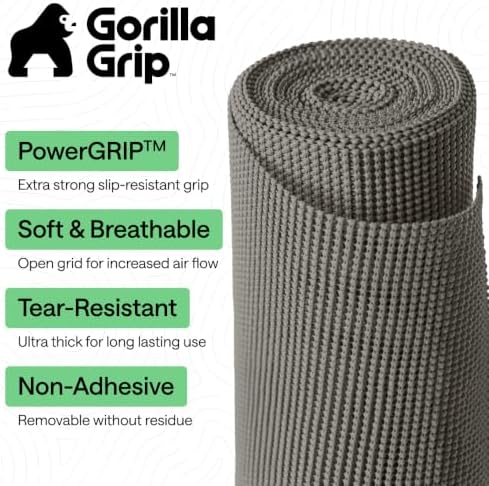 GORILLA GRIP powerGRIP Drawer Shelf and Cabinet Liner, 24"x30', Gray - Image 2