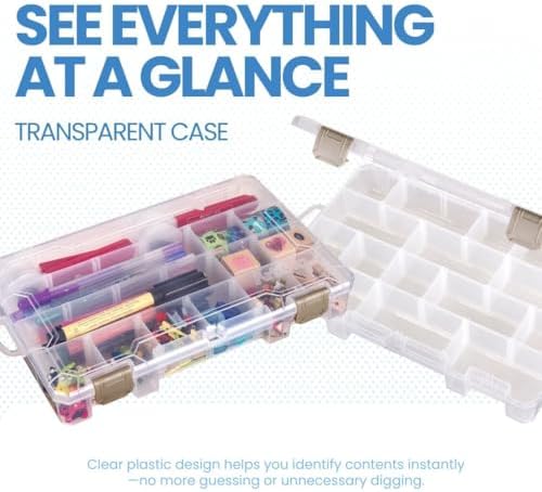 ArtBin Medium Solutions Box Craft Organizer with 12 Dividers, Clear - Image 3