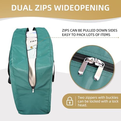 Extra Large travel duffel bag with Strong Handles, 135L Waterproof duffel bag, Durable Zippers, Extra Large Storage Totes for Camping, Space Saving and Moving Supplies, Green - Image 4