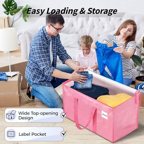 ukeetap 16 Pack Extra Large Clothes Storage Bins with Lids, Pink - Image 5