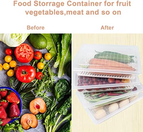 4PCS Food Storage Container, Plastic Food Containers Large - Image 5