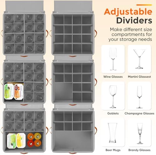 Foyego Wine Glass Storage Box, Gray - Image 6