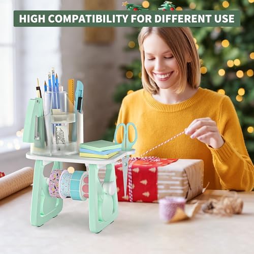 PONNOR Label Holder for Rolls and Fanfold Labels, Thermal Sticker Holder for Desktop Printer, Fragile Stickers for Shipping, Label Stand Accessory Supplies for Home, DIY, Office, Small Business(Green) - Image 5