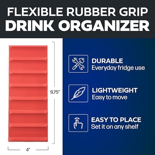 Cooks Innovations Drink Organizer for Fridge, 2 Pack Soda Can Refrigerator Organizers and Storage, Beer-Wine-Water Bottle Holder, Fridge Monkey - Durable Non-Slip&Roll - Image 4