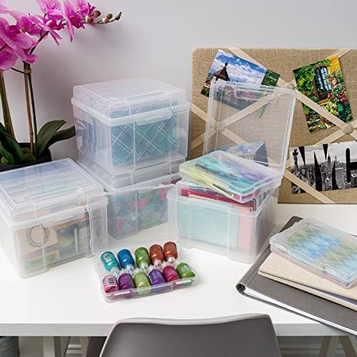 IRIS USA Photo Storage Box |Made in USA| 6 Cases - Clear - Image 4