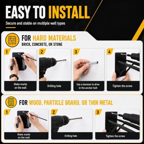 14" Large Heavy Duty Garage Hooks, Steel Garage Storage Hooks with Support Rods, Utility Wall Mount Hangers for Power Tools, Car Tires, Ladders, Chairs, Garden Tools and More (2-Pack 14" Heavy Hooks) - Image 6