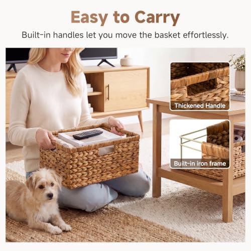 StorageWorks Decorative Baskets, Large Wicker Baskets for Organizing - Image 4