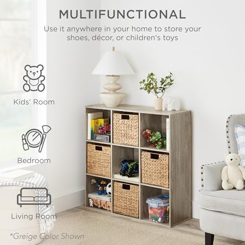 Best Choice Products Kids Bookcase 9-Cube Storage Organizer, 13.5in Shelf Opening, Bookshelf, Toy Storage, Customizable w/ 3 Removable Back Panels – Sage - Image 4