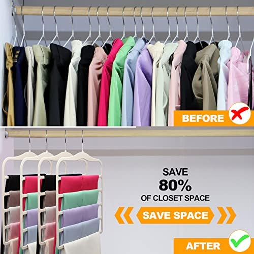 Closet Organizers and Storage, 5 Pack Velvet Pants-Hangers-Space-Saving - Image 4