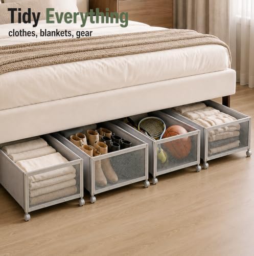 Fokyfok 2Pack Under Bed Storage Containers,12 inch Height,31 inch Long - Image 6