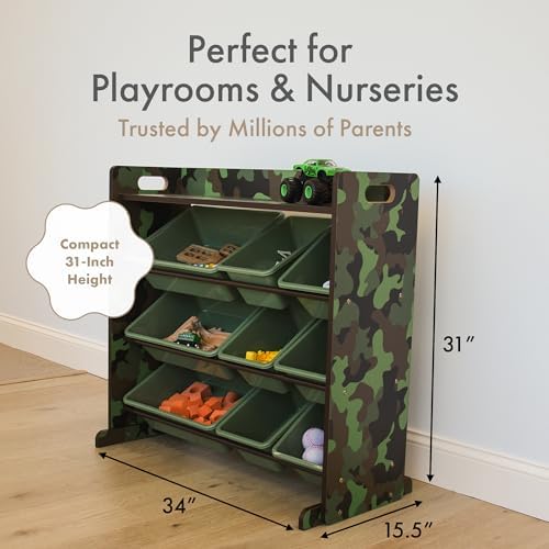Humble Crew Kids Toy Organizer with Display Shelf, 9 Bins, 3 Tier Storage - Image 2