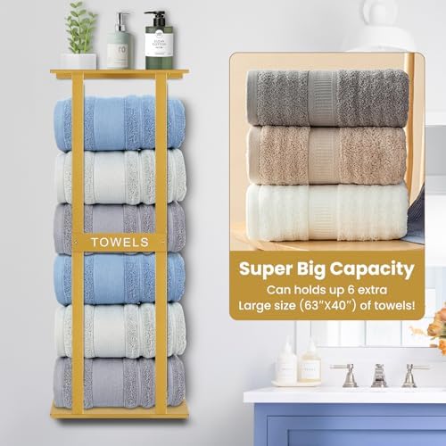 Bathroom Towel Storage Rack, Wall Mounted Bathroom Towel Rack - Image 6
