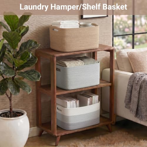 108L Extra Large Jute Rope Storage Basket, 25"x16"x16" Woven Laundry Hamper with Handles, Collapsible Blanket Basket for Living Room, Toy Storage Bin for Kids, Shelf Organizer, Natural Brown - Image 5