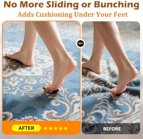 Songrey 9'x12' Non‑Slip Rug Pad, 1/8" Thick Cushioned - Image 3