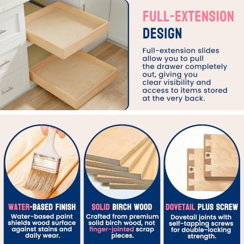 Heavy-Duty Soft Close Pull Out Drawers for Kitchen Cabinets - Image 5