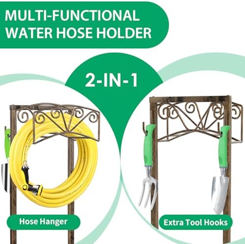 TomCare Garden Hose Holder, Heavy Duty Water Hose Hanger for 160FT Hose - Image 2