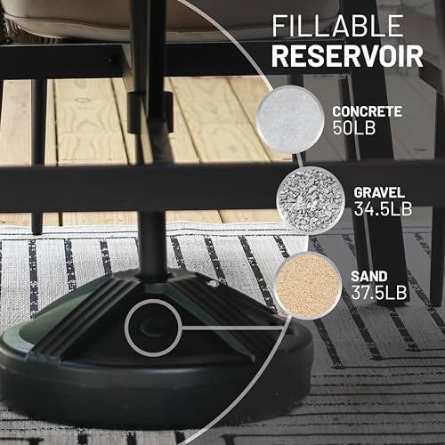 US Weight Durable 50 Pound Fillable Umbrella Base Designed to be Used with a Patio Table - Image 2