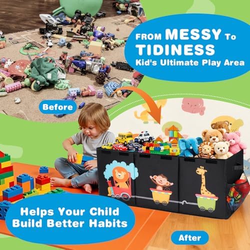 Extra Large Toy Box Storage Chest with Lid for Kids’ Room - 40x16x14'' - Image 2