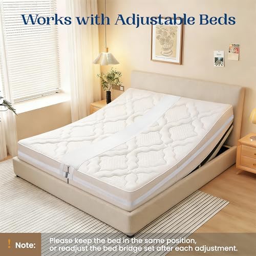 FeelAtHome 10Inch Bed Bridge Twin to King Converter with Adjustable Strap - Image 5