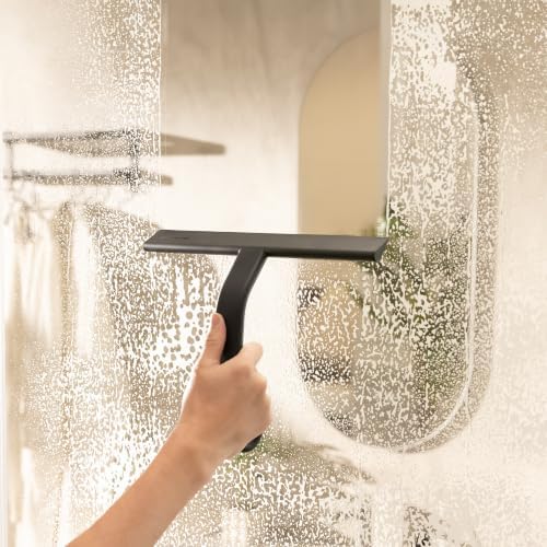 dancemoon JustHang Shower Squeegee with Built-in Hook, 12-Inch Black - Image 5