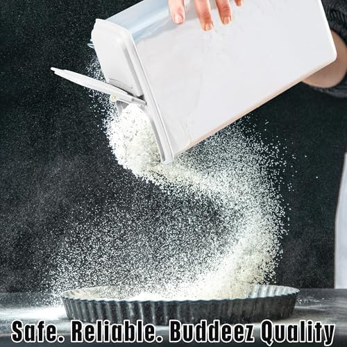 Buddeez All Purpose Kitchen Organization Bag in Storage Container for Cereal, Flour, Sugar, Rice, 4 QT, White Lid - Image 4