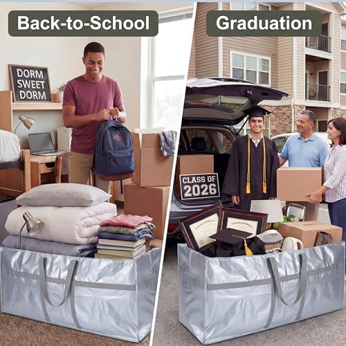 6 Pcs 66 Gallon Extra Large Moving Bags Heavy Duty Storage Bag - Image 5