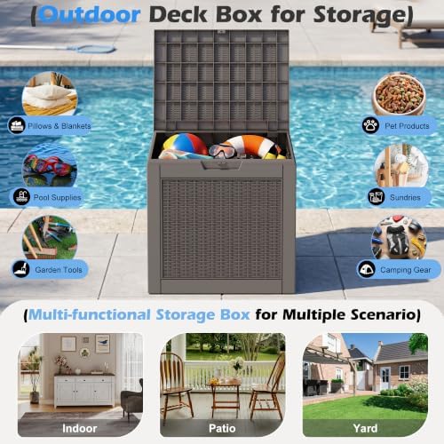 Outdoor Storage Box Waterproof, 31 Gallon Deck Box for Patio Storage - Image 3