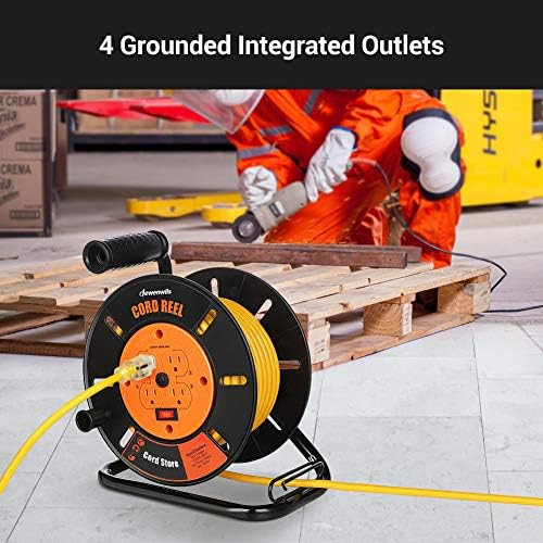 DEWENWILS Extension Cord Storage Reel, Hand Wind Retractable Open Cord Reel - Image 3