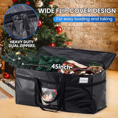 TAILI 1 Pack 69 Gallon Extra Large Storage Bags with Visible Window,Black - Image 3