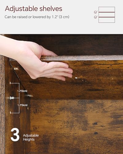 SUNMORY 6 Tier Tree Bookshelf, Tall Small Bookcase with Storage Cabinet - Image 5