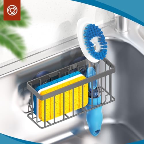 MURLONG Sponge Holder for Kitchen Sink,Sink Caddy Organizer-Gray - Image 7