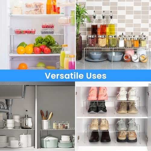 Tomorotec Spice Rack Cabinet Organizer, Expandable Steel, Kitchen, Silver - Image 5