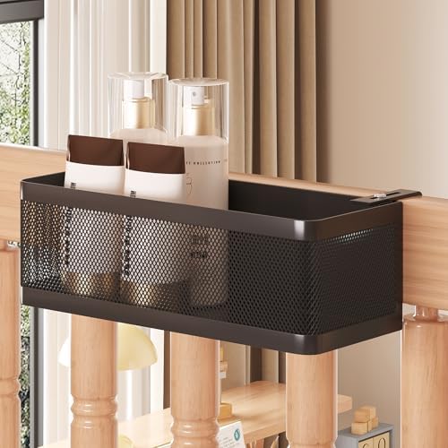 Bedside Caddy Shelf for Bunk Bed, Black, L11in*W4.9in*H3.93in by WOCHUANGSI
