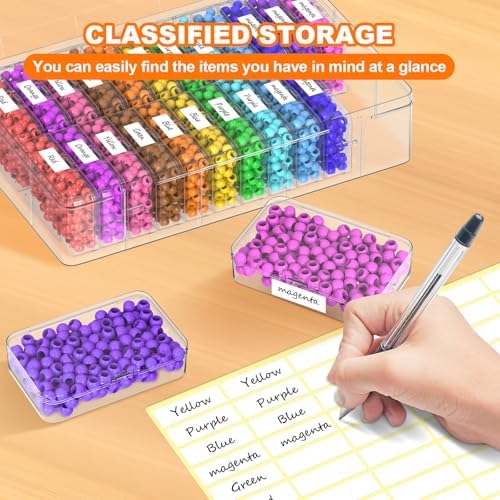 24 Pcs Bead Organizer Box, Clear Plastic Bead Storage Containers - Image 3