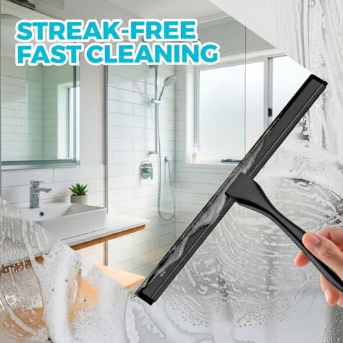 ALFLOD 2pcs Shower Squeegee for Glass Doors with Adhesive Hanging Hook Set - Image 5